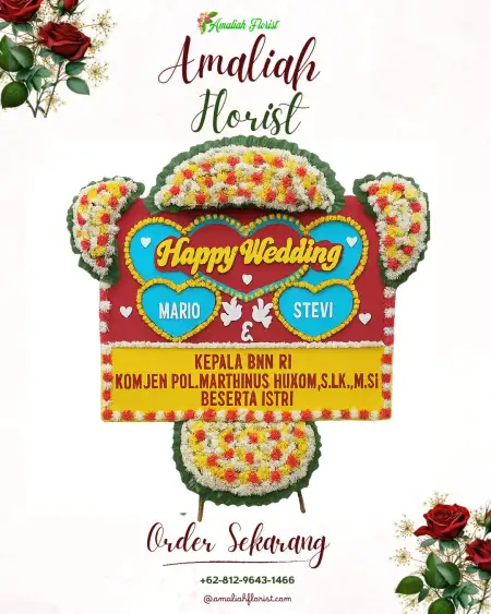 Papan Bunga Pernikahan Kakaskasen